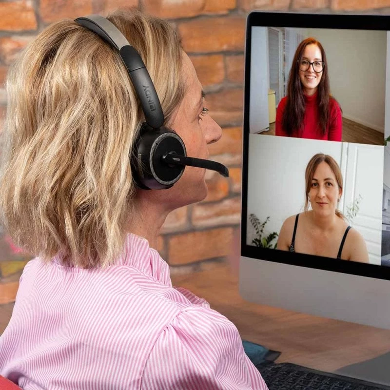 Lindy L118 draadloze noise-cancelling-headset & laadstation