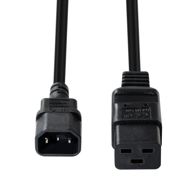 Lindy 2m C14 naar C19 stroomkabelverlenging, zwart, 2 m, IEC C14, IEC C19, 250 V