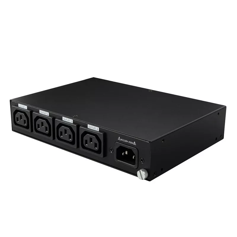 Lindy 32622 stroomverdeeleenheid (PDU) 4 AC-uitgangen 1U zwart