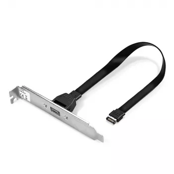 Lindy single port USB 3.1 Gen 2 Type-C backplate, 0,45 m, USB A, stekker, stekker, 0 - 65 °C, 0 - 70 °C