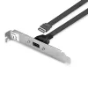 Lindy single port USB 3.1 Gen 2 Type-C backplate, 0,45 m, USB A, stekker, stekker, 0 - 65 °C, 0 - 70 °C