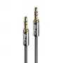 Lindy 5m 3,5mm audiokabel, Cromo Line, 3,5mm, stekker, 3,5mm, stekker, 5 m, antraciet
