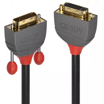 Lindy 2m DVI-D Dual Link verlengkabel, Anthra Line, 2 m, DVI-D, DVI-I, stekker, bus, zwart