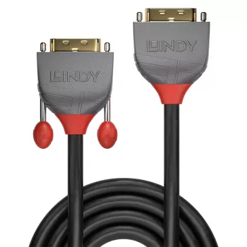 Lindy 2m DVI-D Dual Link verlengkabel, Anthra Line, 2 m, DVI-D, DVI-I, stekker, bus, zwart