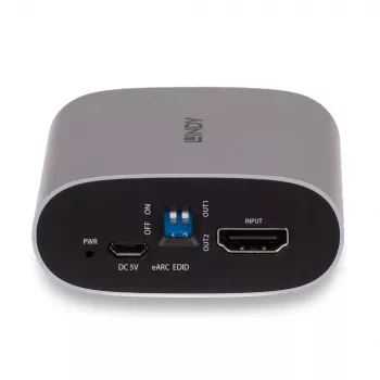 Lindy 4K60 HDMI eARC-extractor, Micro-USB B, 65 mm, 70 mm, 27 mm, 83 g, 0 - 40 °C