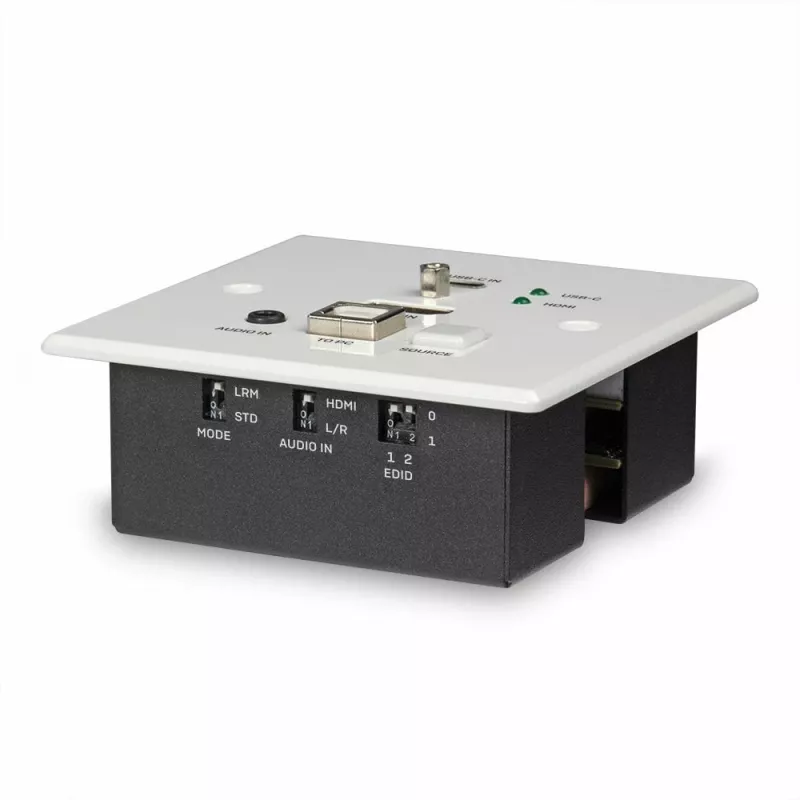 Lindy 150m Cat.6 HDMI 4K60 en Type-C HDBaseT UK wandcontactdoos KVM extender, transmitter