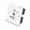 Lindy 150m Cat.6 HDMI 4K60 en Type-C HDBaseT UK wandcontactdoos KVM extender, transmitter