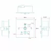Lindy 150m Cat.6 HDMI 4K60 en Type-C HDBaseT UK wandcontactdoos KVM extender, transmitter