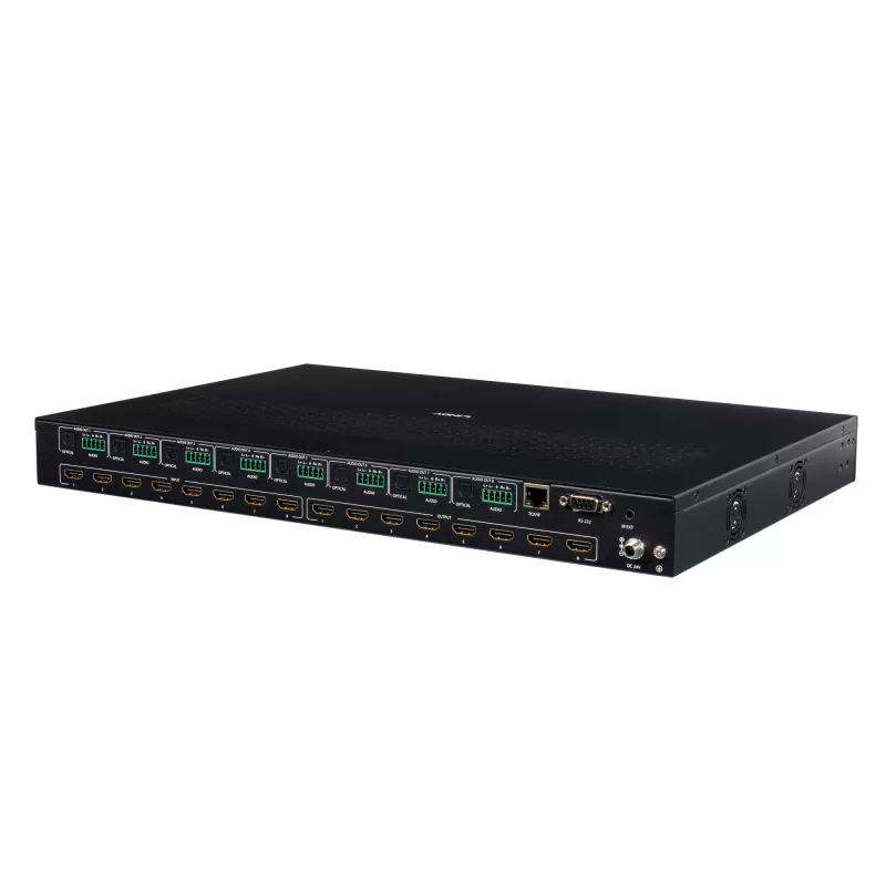 Lindy 38434 8x8 HDMI 4K60 naadloze Multi-View-matrix met videowandschaling