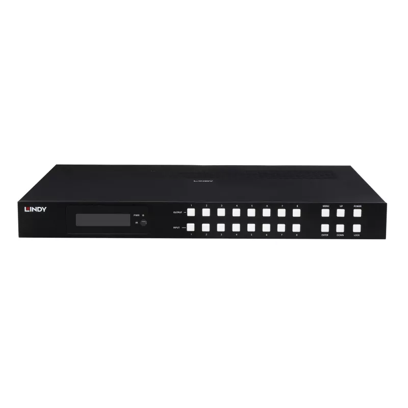 Lindy 38434 8x8 HDMI 4K60 naadloze Multi-View-matrix met videowandschaling