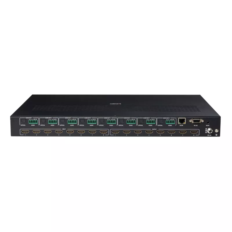 Lindy 38434 8x8 HDMI 4K60 naadloze Multi-View-matrix met videowandschaling