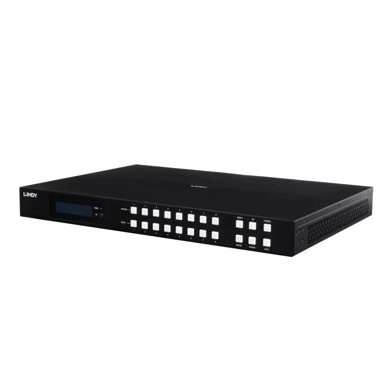Lindy 38434 8x8 HDMI 4K60 naadloze Multi-View-matrix met videowandschaling