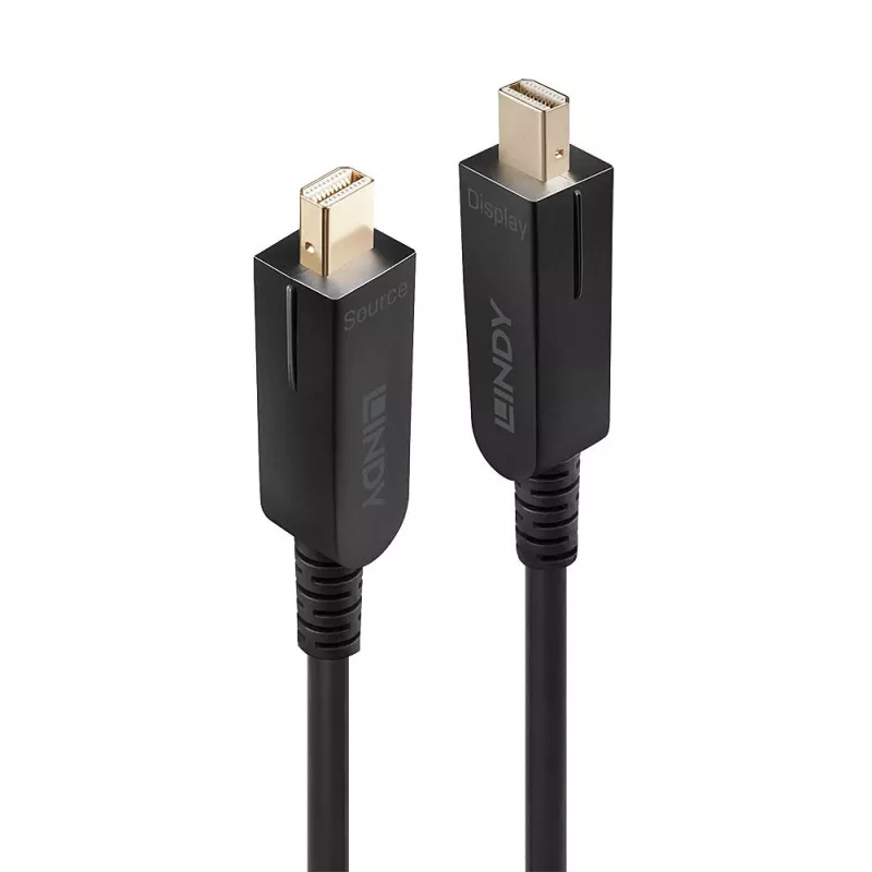 Lindy 40m glasvezel hybride Mini-DisplayPort 1.4-kabel met afneembare DP-stekkers