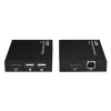 Lindy HDMI, KVM en IR over IP extender, zender en ontvanger, bedraad, 150 m, Cat5e, Cat6, zwart, metaal