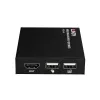 Lindy HDMI, KVM en IR over IP extender, receiver, transmitter en receiver, bedraad, 150 m, Cat5e, Cat6, zwart, metaal