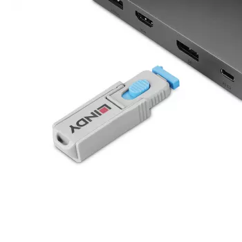 Lindy 40325 poortblokkering DisplayPort blauw acrylonitril-butadieen-styreen (ABS) 10 stuks