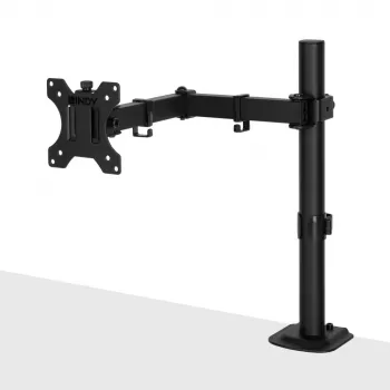 Lindy enkelvoudig verstelbare monitorhouder, 8 kg, 33 cm (13 inch), 81,3 cm (32 inch), 75 x 75 mm, 100 x 100 mm, zwart