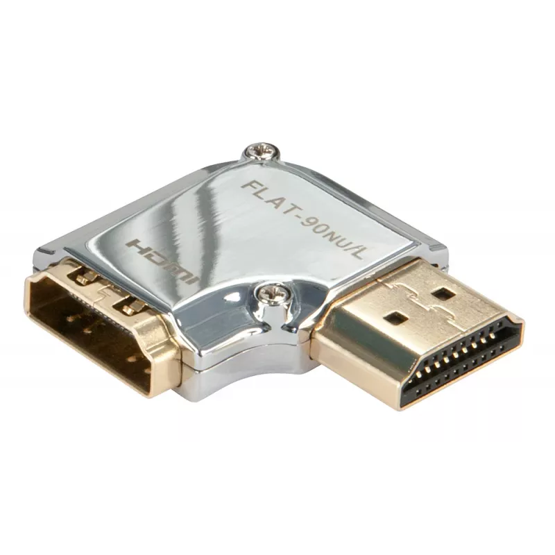 Lindy CROMO HDMI-stekker naar HDMI-bus 90-graden haakse adapter - links
