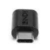 Lindy USB 3.2 Type-C-naar-C adapter, USB 3.2 Type-C, USB 3.2 Type-C, zwart