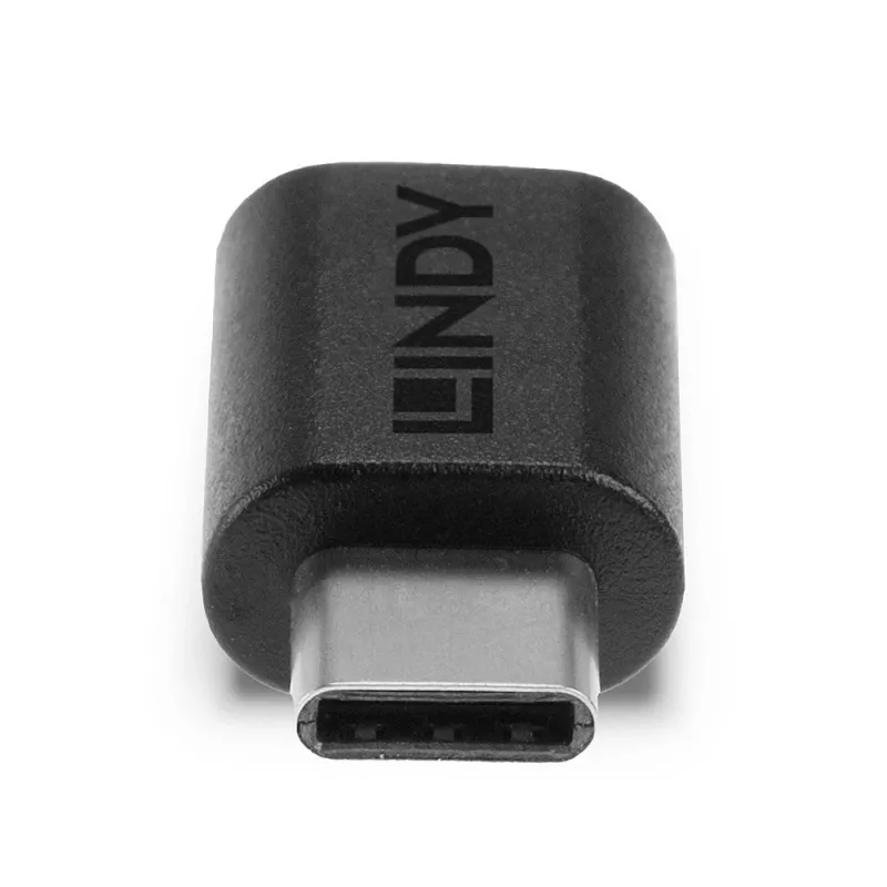 Lindy USB 3.2 Type-C-naar-C adapter, USB 3.2 Type-C, USB 3.2 Type-C, zwart