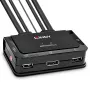Lindy 2-poorts DisplayPort 1.2, USB 2.0 en audio kabel-KVM-switch