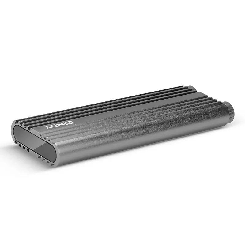 Lindy USB 3.2 Gen 2 x2 NVMe M.2 SSD-behuizing, SSD-behuizing, M.2, PCI Express, 20 Gbit/s, USB-aansluiting, zilver