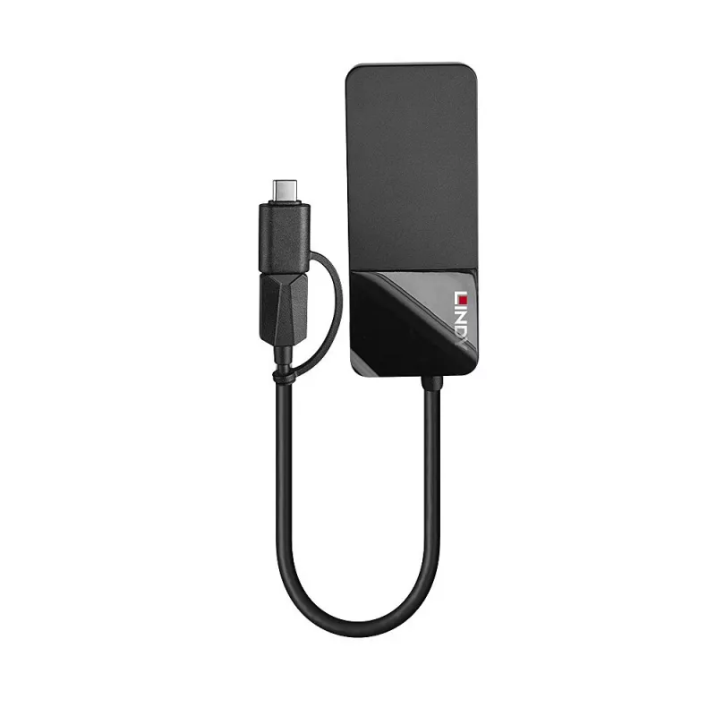 Lindy 43354 laptopdockingstation/USB-poortreplicator USB 3.2 Gen 1 (3.1 Gen 1) Type-A + Type-C zwart