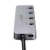 Lindy 4-poorts USB 3.2 Type-C hub met aan-/uitknoppen