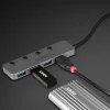 Lindy 4-poorts USB 3.2 Type-C hub met aan-/uitknoppen