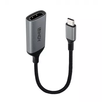 Lindy 43428 videokabel-adapter 0,15 m USB Type-C HDMI grijs