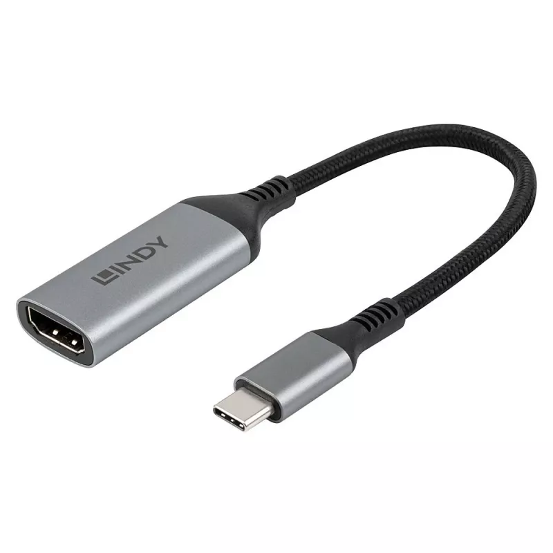 Lindy 43428 videokabel-adapter 0,15 m USB Type-C HDMI grijs