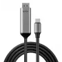 Lindy 43504 videokabel-adapter 2 m USB Type-C DisplayPort grijs