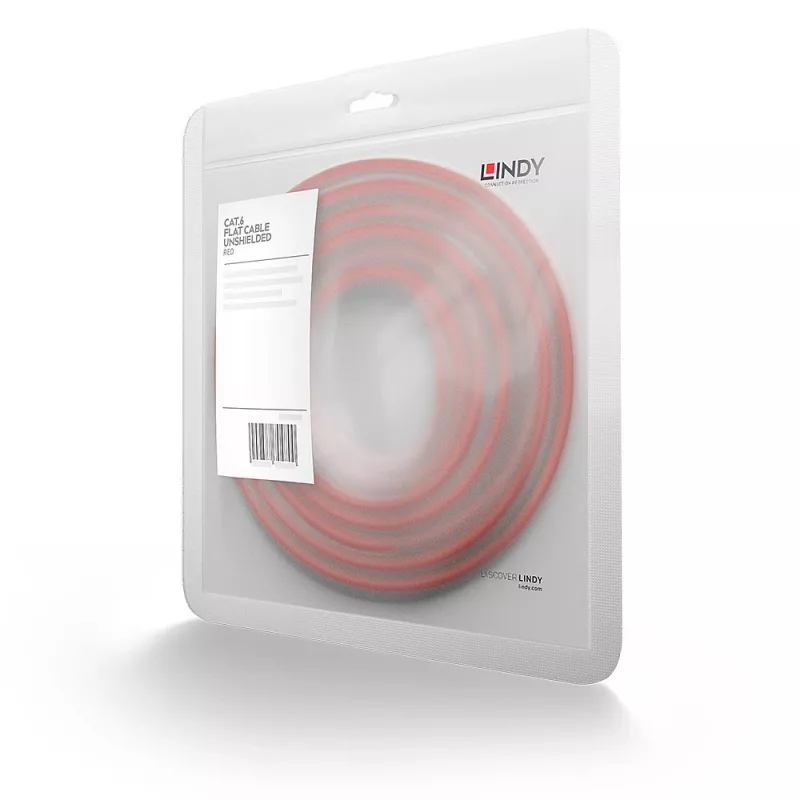 Lindy 47510 netwerkkabel rood 0,3 m Cat.6 U/UTP (UTP)