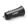 Lindy Single Port USB Type-C PD Autolader, 27 W, auto, sigarettenaansteker, 12 V, 3 A, zwart