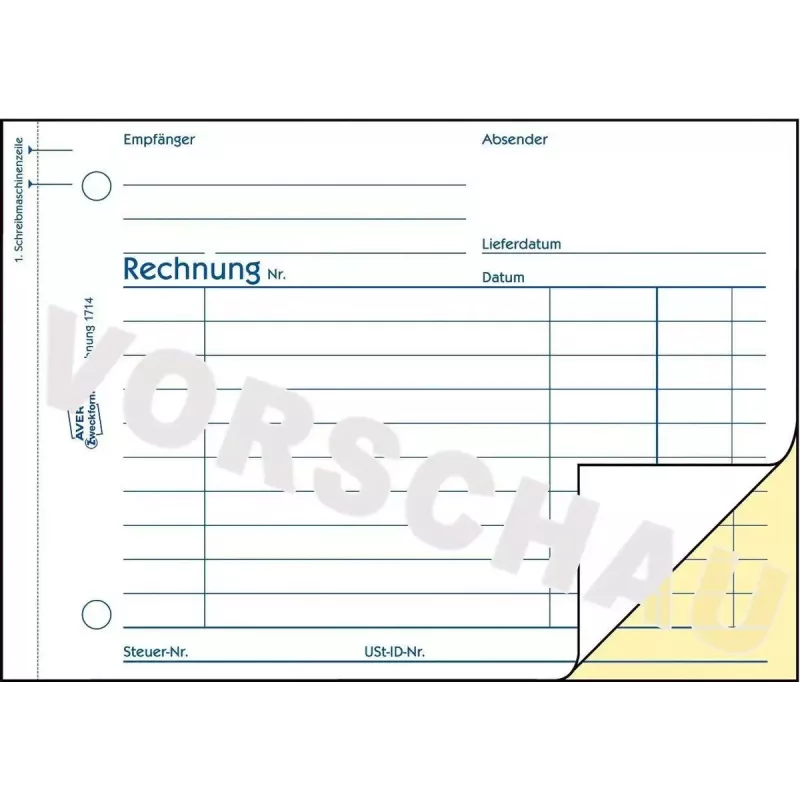Boekhoudformulier/-boek AVERY 1714 A6 40 pagina's