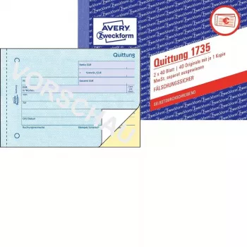 Boekhoudformulierboek AVERY 1735-5 A6 40 pagina's