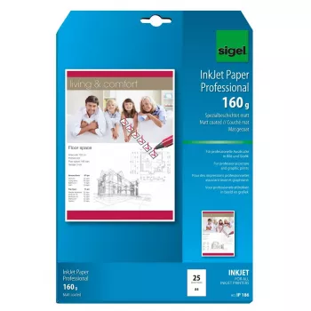 Printerpapier A4 Sigel IP186 mat 25 vel wit