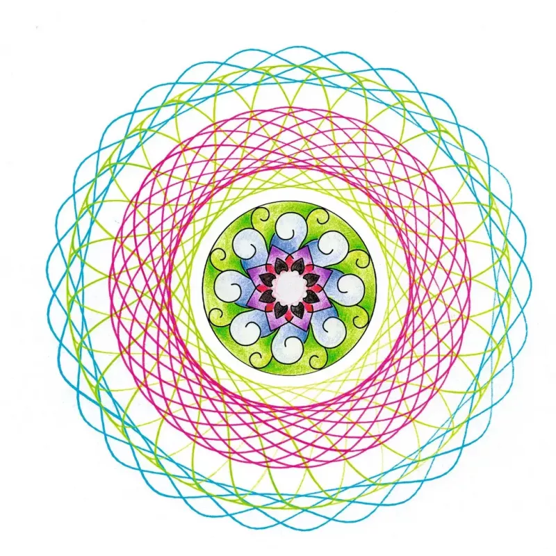 Kinder-Spirograph Ravensburger 297740 met sjabloon en 2 pennen, meerkleurig, voor kinderen vanaf 6 jaar