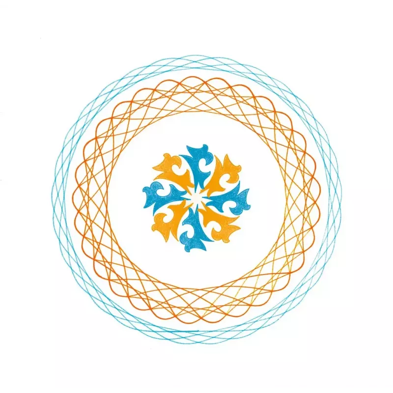 Kinder-Spirograph Ravensburger 297740 met sjabloon en 2 pennen, meerkleurig, voor kinderen vanaf 6 jaar