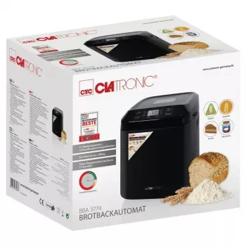 Broodmachine CLATRONIC BBA 3774 550W – 3-L bakvorm, tot 1,5 kg brood, 12 programma's, LCD-timer