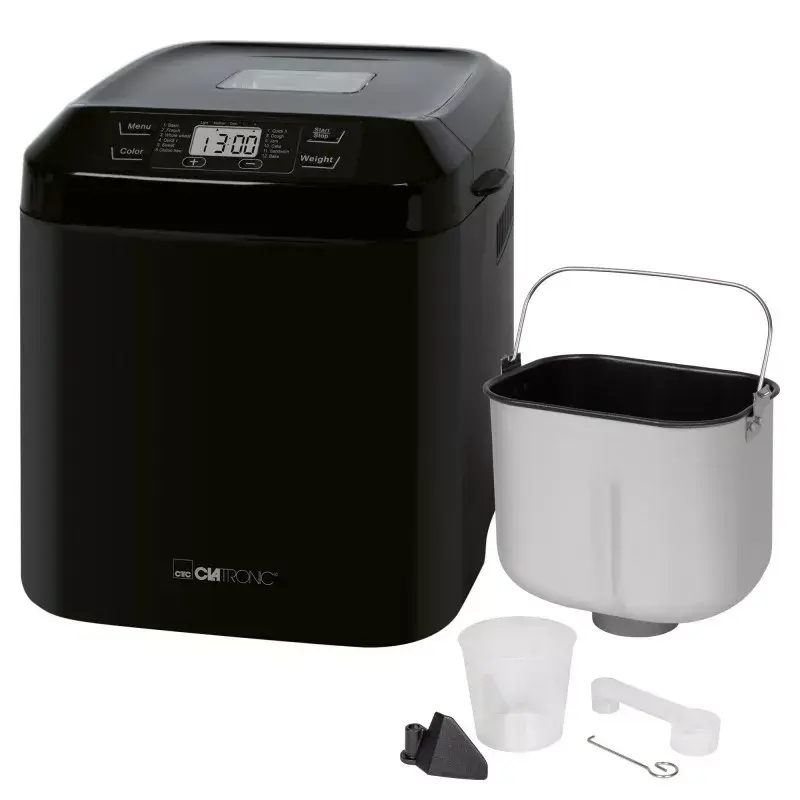 Broodmachine CLATRONIC BBA 3774 550W – 3-L bakvorm, tot 1,5 kg brood, 12 programma's, LCD-timer