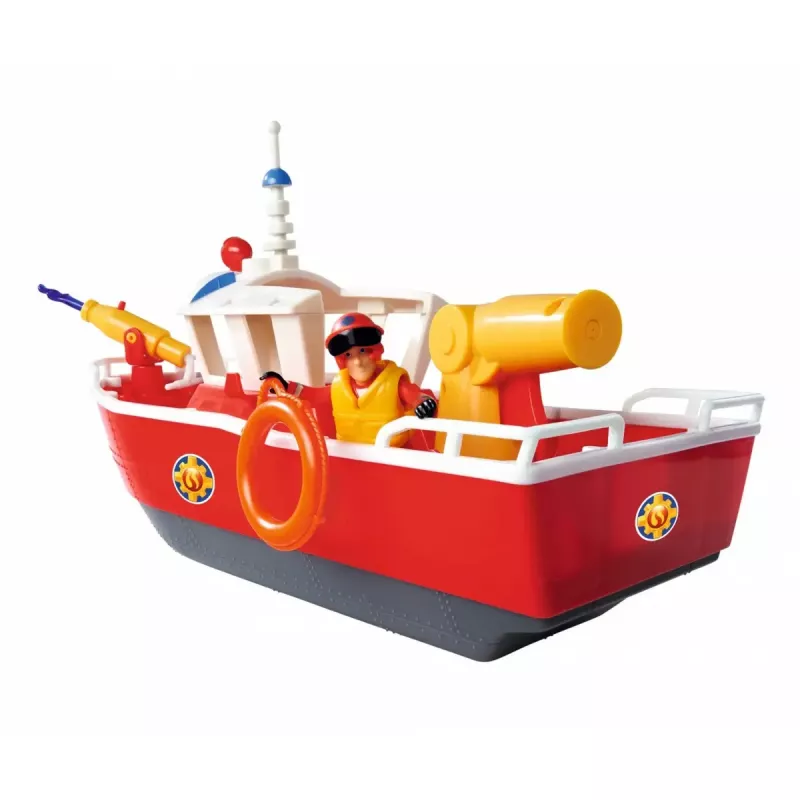 Speelgoedblusboot Simba-Dickie Fireman Sam Titan Fireboat, voertuigspelset