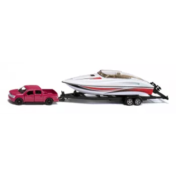 Siku Ford F150 met motorboot automodelbouwset voorgemonteerd 1:50