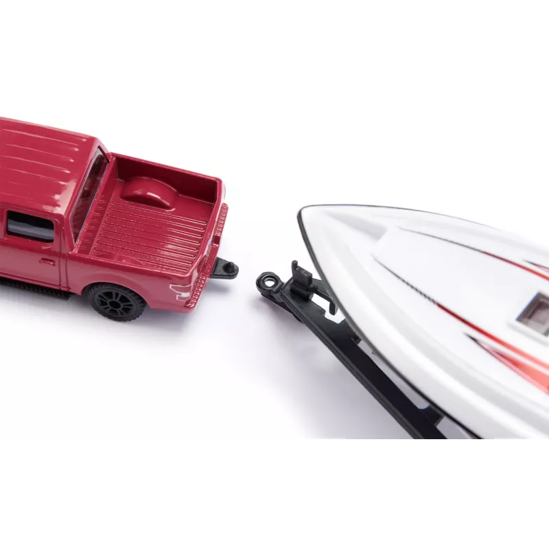 Siku Ford F150 met motorboot automodelbouwset voorgemonteerd 1:50