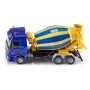 Speelgoedvrachtwagen mixer Siku schaal 1:50, rood-wit model, spuitgietconstructie