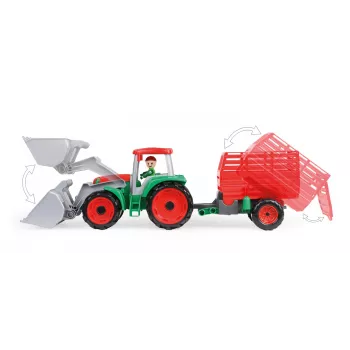 Speelgoedtractor met hooiwagen Lena Truxx 04428 geopende verpakking – kunststof speelset