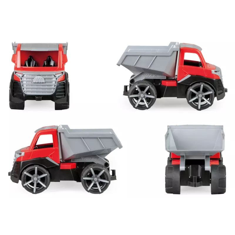 Kiepwagen Lena TRUXX 29cm rubber staal grijs rood