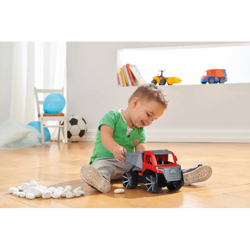 Kiepwagen Lena TRUXX 29cm rubber staal grijs rood