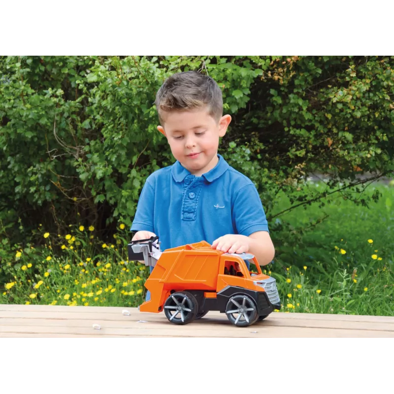 Vuilniswagen Lena TRUXX SM04534 rubber staal oranje 2+ jaar