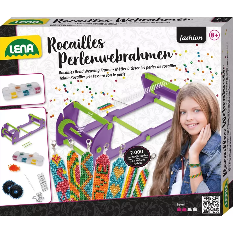 Kralenweefraam Lena 42722 rocailles – in hoogte verstelbaar, licht weefraam